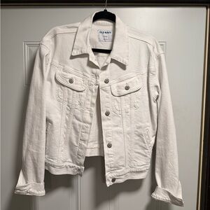 Old Navy Women's Classic White Jean Jacket